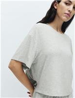 Modal Rich Ribbed Pyjama Top