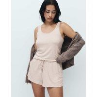 M&S Modal Rich Ribbed Cami Pyjama Top Fawn