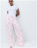 Cotton Modal Seersucker Chilli Pyjama Bottoms