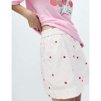 M&S Cotton Modal Striped Print Pyjama Shorts Pink Mix