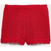 M&S Cotton Blend Knitted Beach Shorts Chilli
