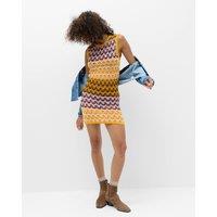 M&S Cotton Rich Textured Knitted Mini Dress Multi