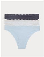3 Pack Cotton Rich Brazilian Knickers