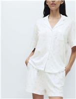 Cotton Modal Printed Revere Shortie Set