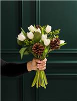 Festive White Tulip Bouquet
