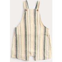 M&S Linen Blend Striped Bibshort (0-3 Yrs) Green Mix