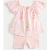 M&S 2 Piece Top & Bottom Outfit (0-5 Yrs) Pink