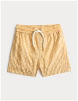 M&S Gingham Seersucker Swim Shorts (0-3 Yrs) Yellow