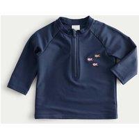 M&S Fish Embroidery Rash Vest (0 Mths - 5 Yrs) Navy Mix