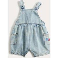M&S Pure Cotton Denim Romper (0-3 Yrs) Denim