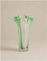 Striped Handkerchief Glass Vase