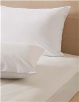 M&S 2 Pack Pure Cotton Jersey Pillow Protectors White