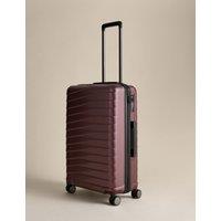 M&S Oslo 4 Wheel Hard Shell Medium Suitcase Burgundy
