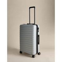 M&S Oslo 4 Wheel Hard Shell Medium Suitcase Silver Mix
