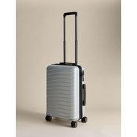 M&S Oslo 4 Wheel Hard Shell Cabin Suitcase Silver Mix