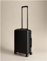 M&S Oslo 4 Wheel Hard Shell Cabin Suitcase Black