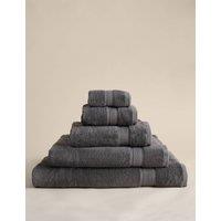 M&S Super Soft Pure Cotton Towel Charcoal Mix