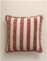 Chenille Striped Fringed Cushion