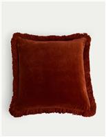 Pure Cotton Velvet Fringed Cushion