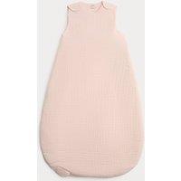 M&S Pure Cotton Textured 1.5 Tog Sleeping Bag (0-3 Yrs) Pink