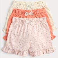 M&S 3 Pack Pure Cotton Patterned Shorts (0-5 Yrs) Multi