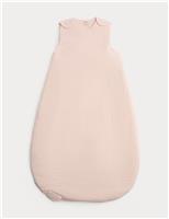 M&S Pure Cotton Textured 1.5 Tog Sleeping Bag (0-3 Yrs) Blue
