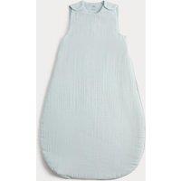 M&S Pure Cotton Textured 1.5 Tog Sleeping Bag (0-3 Yrs) Blue