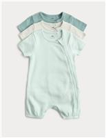 3 Pack Pure Cotton Waffle Rompers (7lbs-3 Yrs)