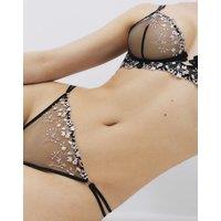 Rosie Flora Thong Black Mix