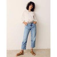 Per Una Girlfriend Mid Rise Turn Up Jeans with Lyocell Light Indigo