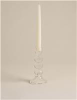 Tall Glass Bobble Dinner Candle Holder