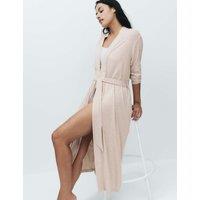 M&S Modal Rich Ribbed Long Wrap Fawn