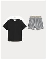 2 Pack Pure Cotton Shortie Pyjama Sets