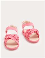 Baby Frill Riptape Pram Sandals (0-18 Mths)