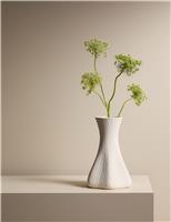 M&S X Kelly Hoppen Petal Ceramic Vase White