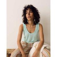 Per Una Textured Jersey Scoop Neck Vest with Linen Light Green