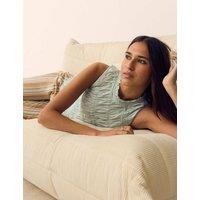 Per Una Pure Cotton Shirred Sleeveless Top Light Green