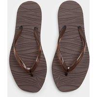 M&S Flat Flip Flops Brown