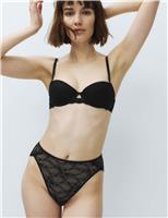 M&S Ida Lace Wired Balconette Bra (A-E) Pink Sorbet