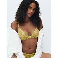 M&S Ida Lace Wired Plunge Bra (A-E) Bright Lime
