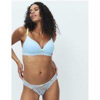 M&S Ida Lace Non Wired Plunge Bra (A-E) Blue Tint