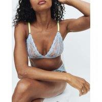 M&S Ida Lace Non Wired Bralette A-E Blue Tint