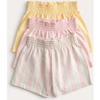 M&S 3 Pack Pure Cotton Multi Pattern Shorts (0-5 Yrs) Multi