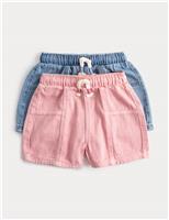 M&S 2 Pack Denim Shorts (0-5 Yrs) Multi
