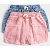 M&S 2 Pack Denim Shorts (0-5 Yrs) Multi