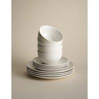 M&S 12 Piece Everyday Dinner Set White