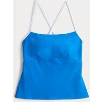 Goodmove Tummy Control Contrast Square Neck Tankini Top Blue