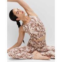 Goodmove Go Balance Strappy Back Crop Vest Top Cream Mix