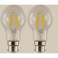 M&S 2 Pack 4W B22 GLS LED Light Bulbs Clear