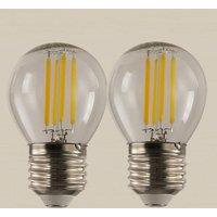M&S 2 Pack 4W E27 Golf LED Light Bulbs Clear